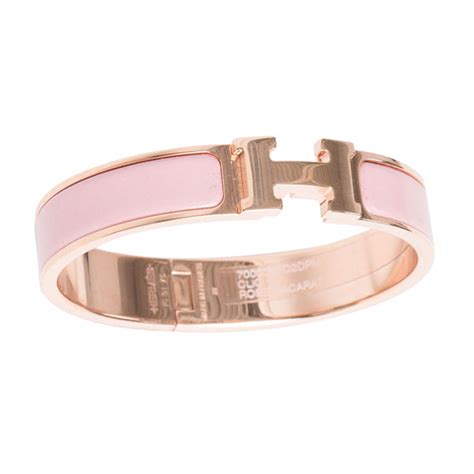 hermes rose gold clic h bracelet pink|hermes kelly bracelet rose gold.